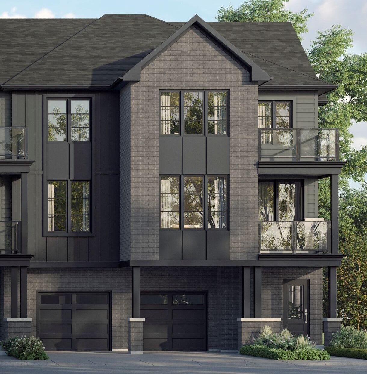 Creekview Collective Back-to-Back Townhomes in Milton by Branthaven.